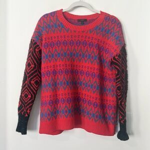 J. Crew Chunky Fair Isle Lambswool Sweater S